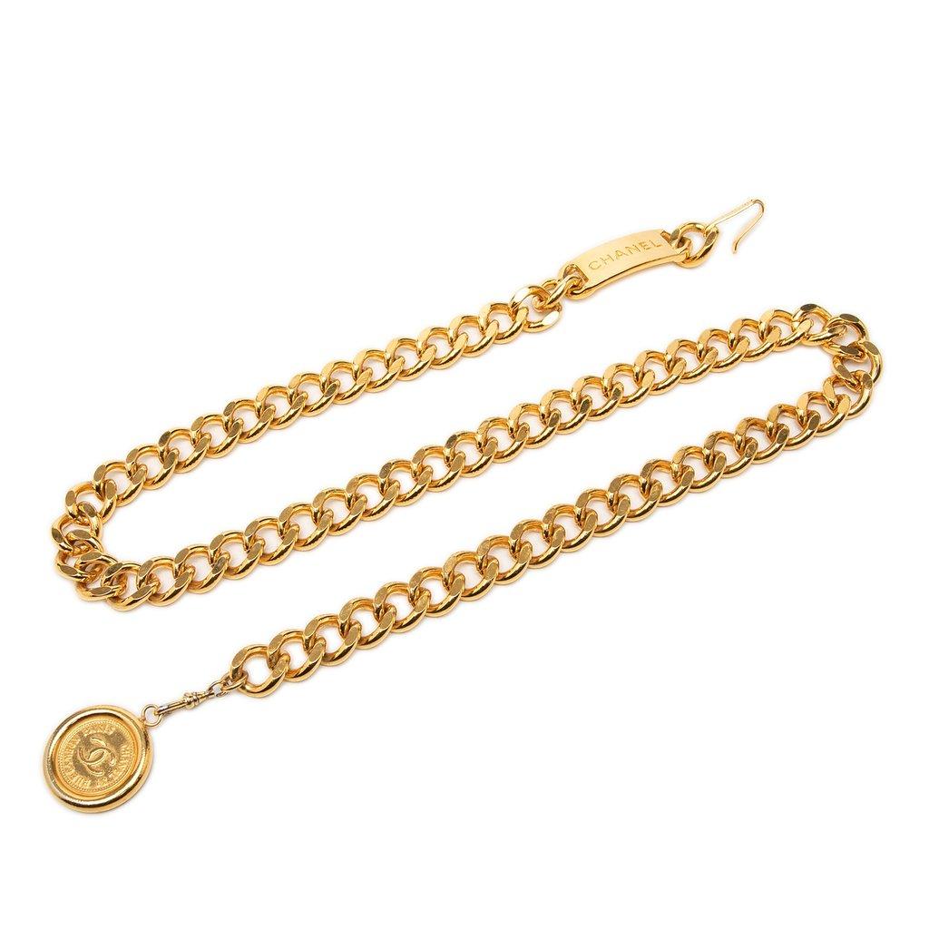 Chanel CC Gold Plated 31 Rue Cambon Medallion Chain Belt