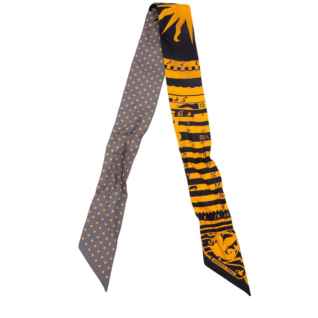 Hermès Astrologie a Pois Silk Twilly Scarf