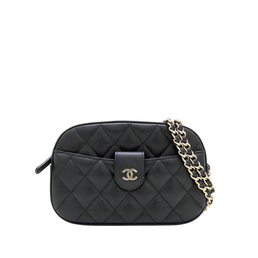 Chanel CC Quilted Caviar Camera Bag