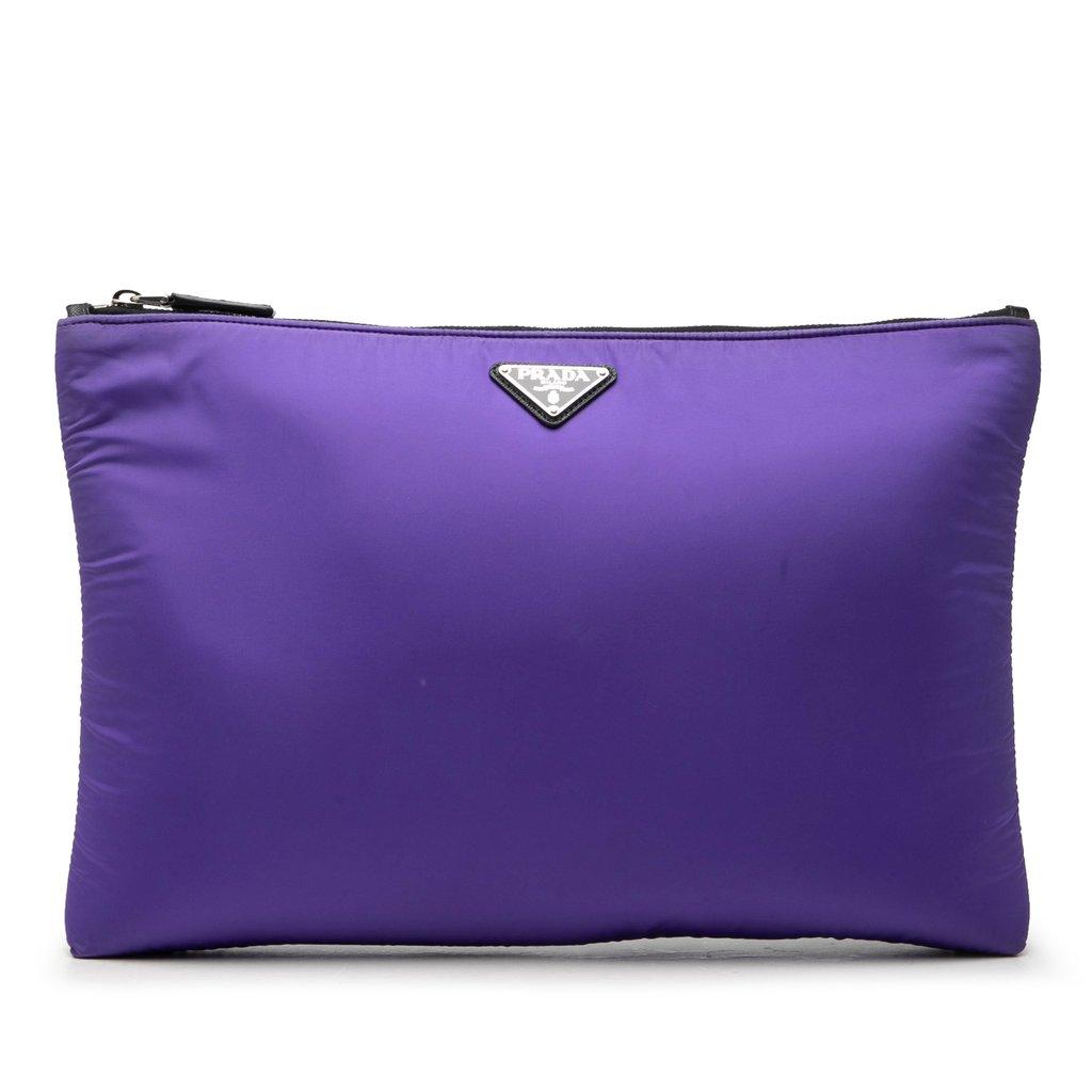 Prada Tessuto Padded Zip Clutch