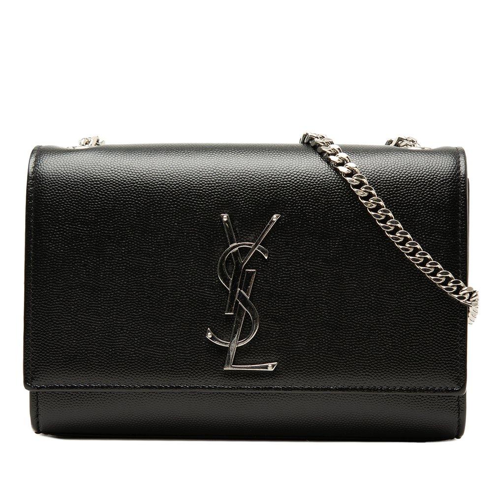 Saint Laurent حقيبة كروس صغيرة من Grain De Poudre Monogram Kate
