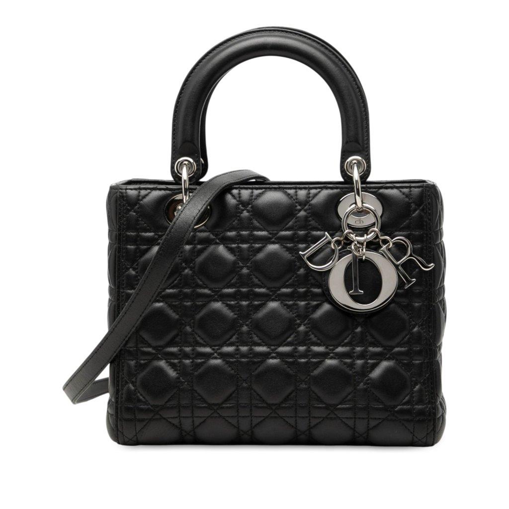 Dior Medium Lambskin Cannage Lady Dior