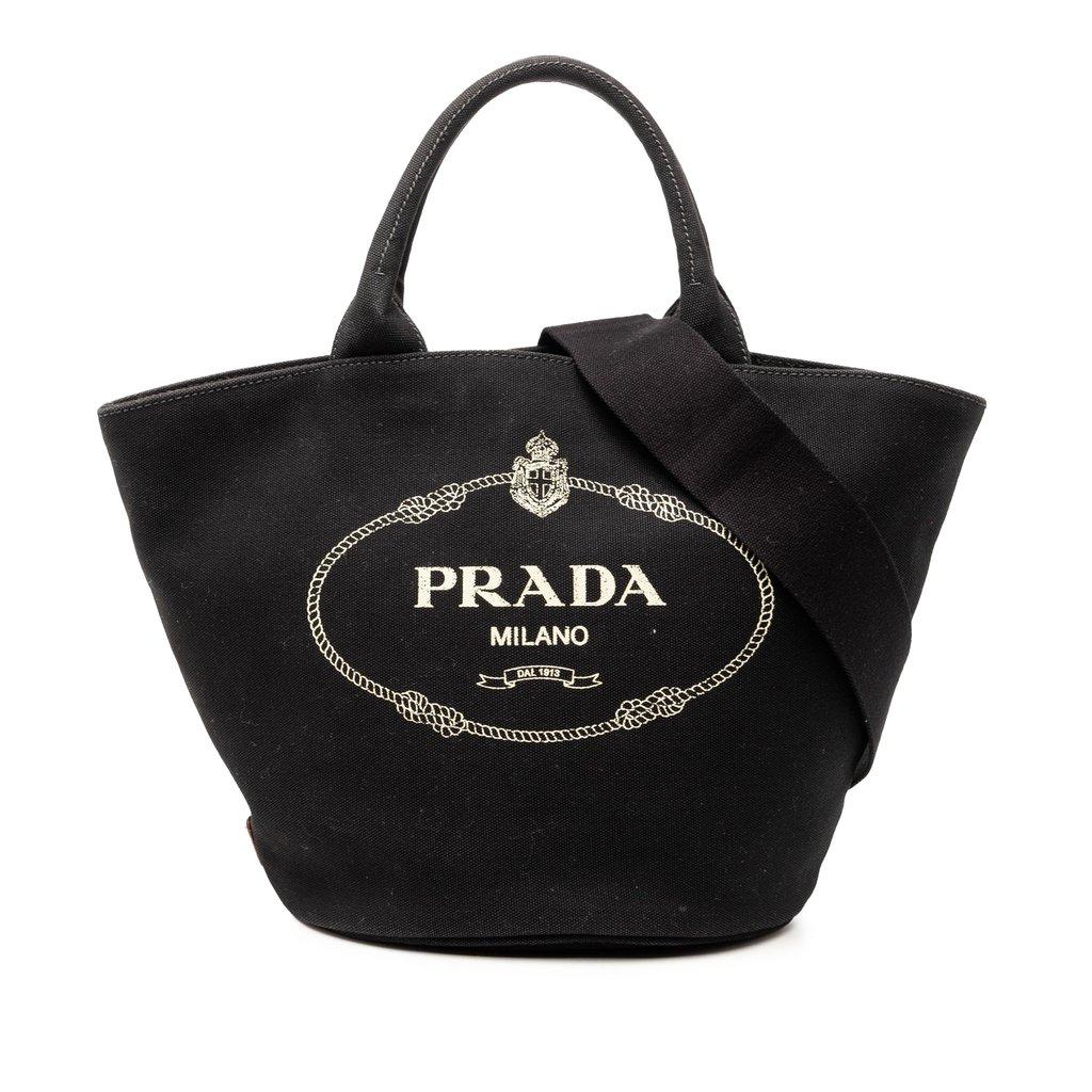 Prada Canvas Canapa Logo Satchel