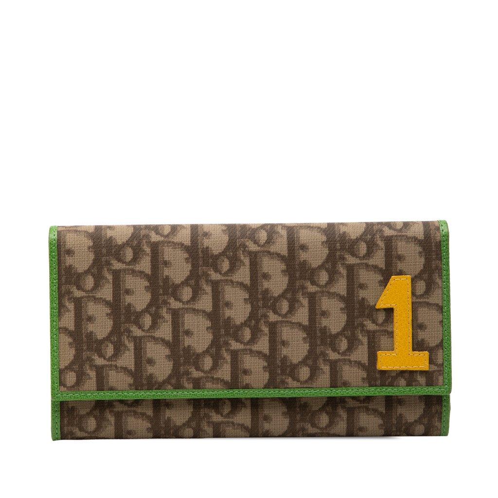 Dior Diorissimo Trotter Coated Canvas Rasta Long Wallet