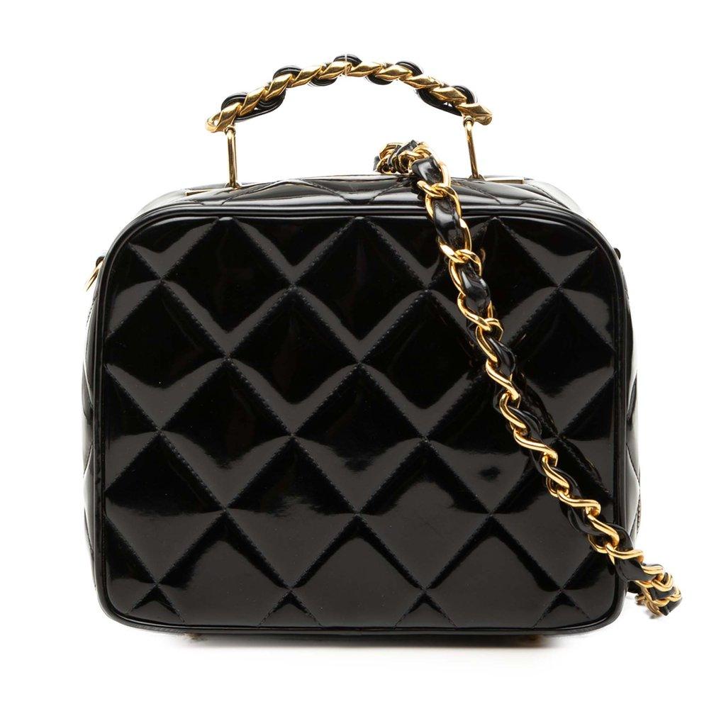 Chanel Quilted Patent Vanity Case