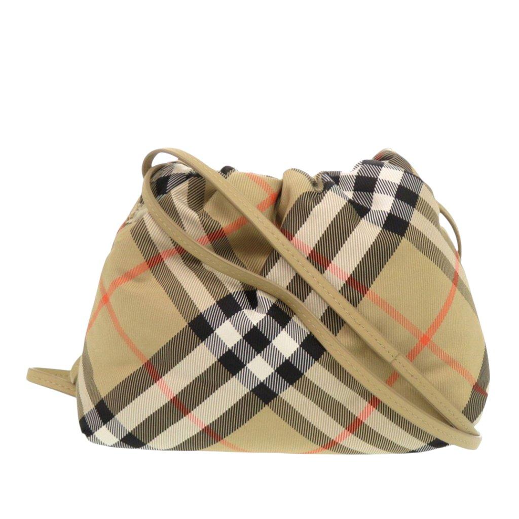 Burberry Supernova Check Nylon Drawstring Pouch