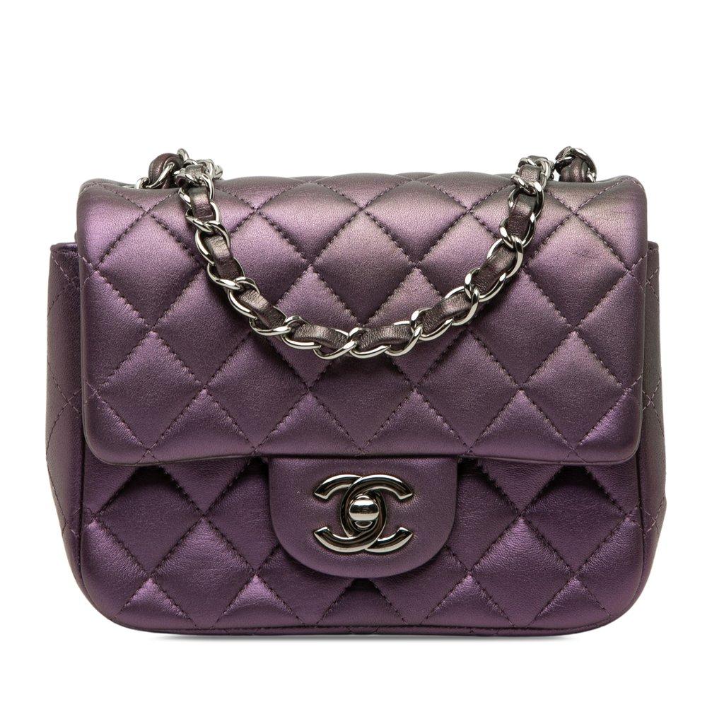 Chanel Mini Square Classic Iridescent Lambskin Single Flap