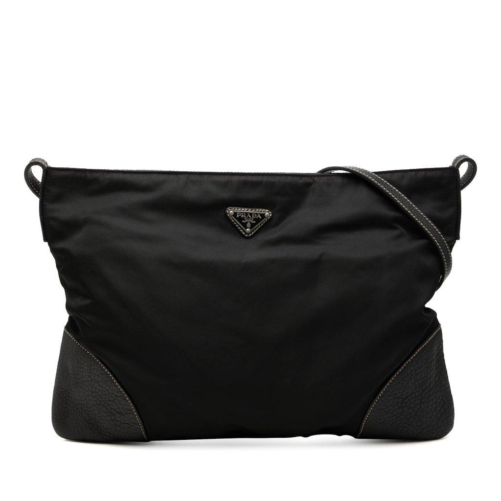 Prada Vitello Daino مزين بسحاب علوي من Tessuto