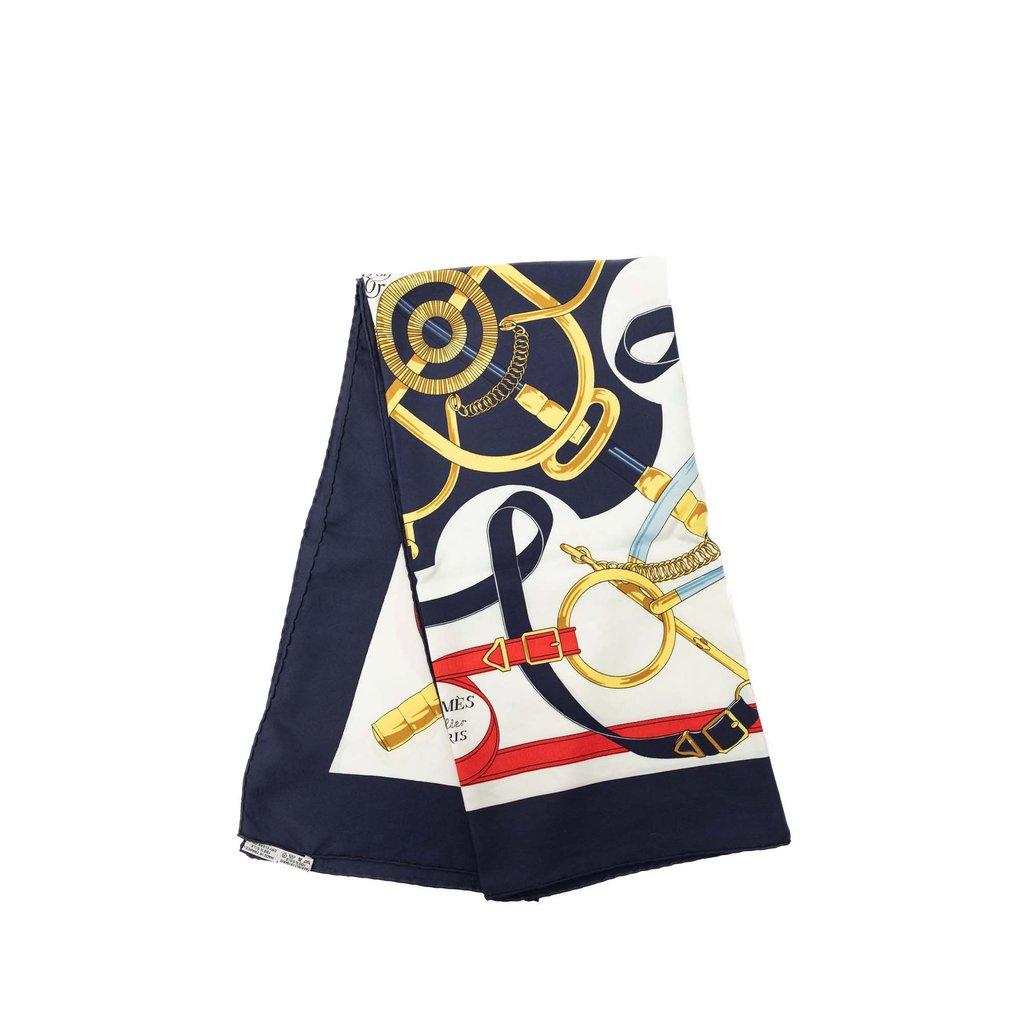 Hermès Eperon D Or Silk Scarf 90