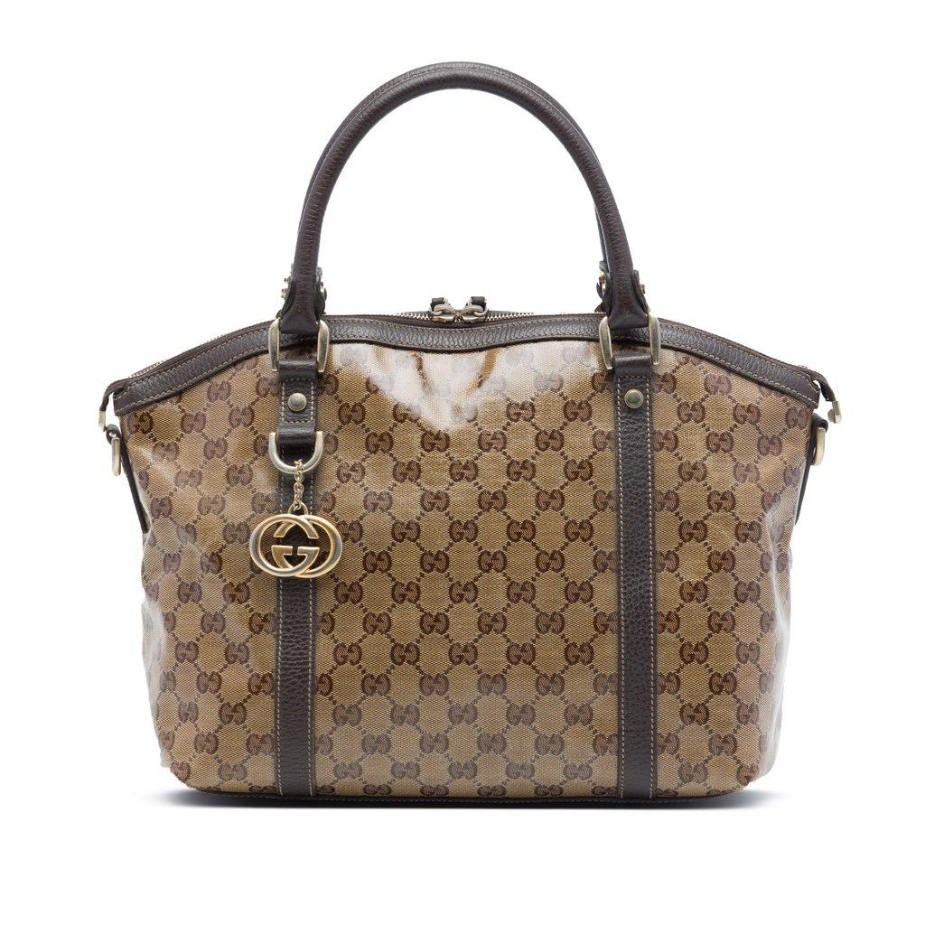Gucci Medium GG Crystal Charm Dome Satchel