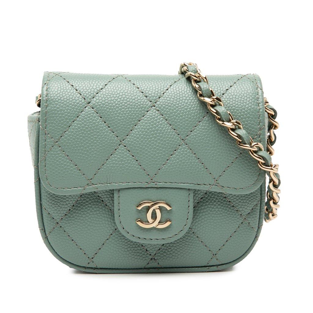 Chanel ميكرو ميني كلاسيك كافيار ذو غطاء واحد