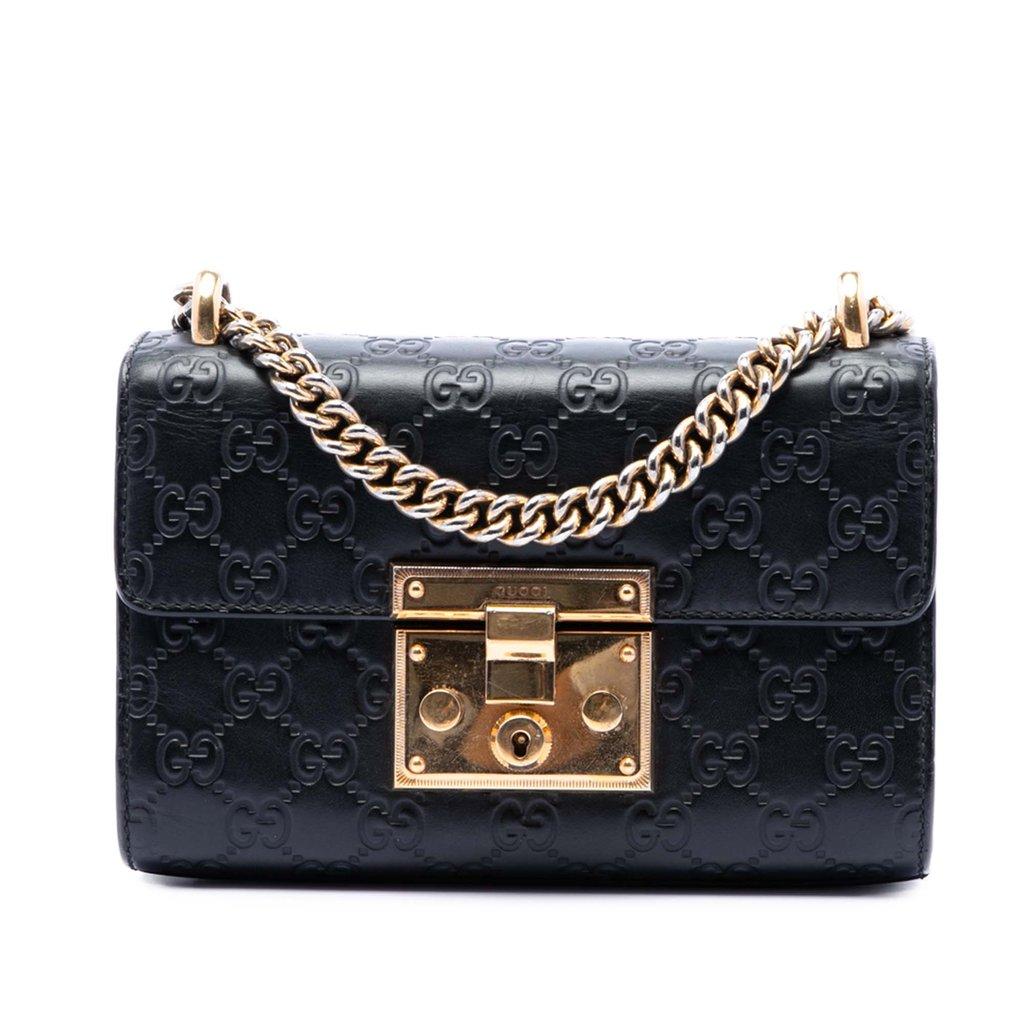 Gucci حقيبة كروس صغيرة من غوتشيسيما مزودة بقفل