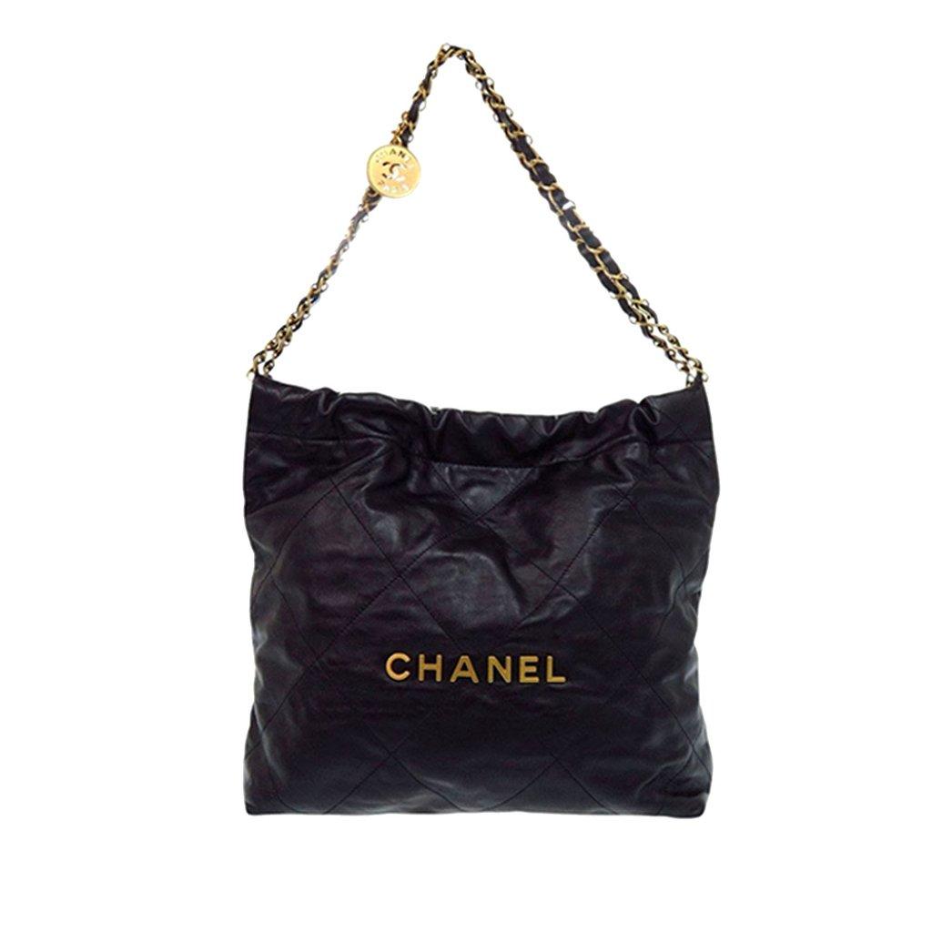 Chanel Small Quilted Shiny Calfskin 22 Handbag