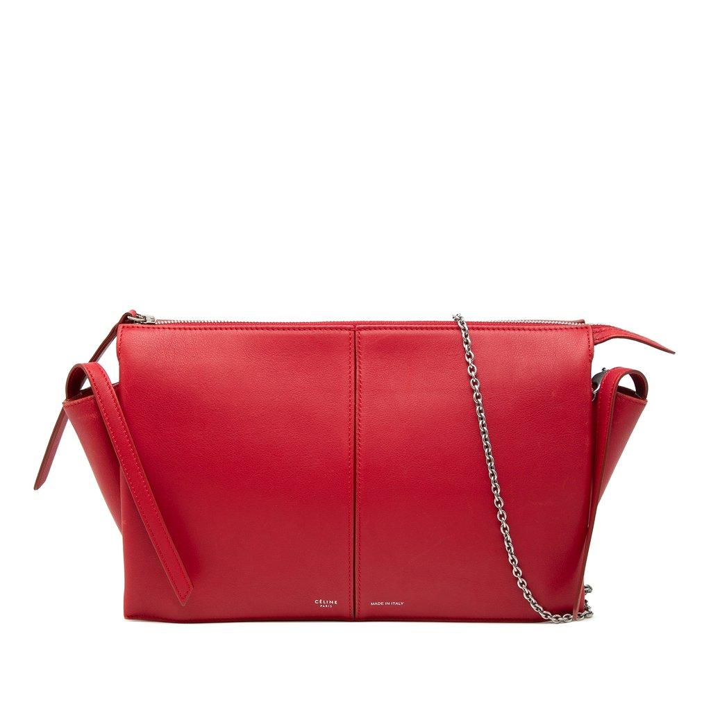 Celine Trifold Leather Clutch On Chain