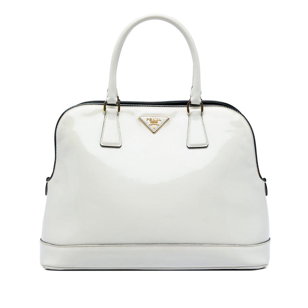 Prada Medium Spazzolato Leather Open Promenade Satchel
