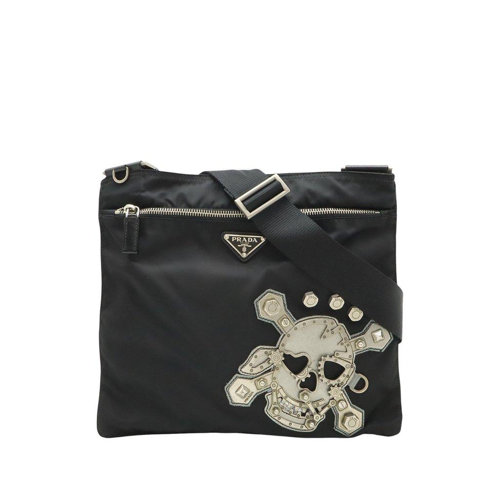 Prada Tessuto Skull Crossbody