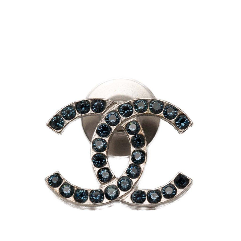 Chanel بروش دبوس من النحاس الأصفر والكريستال