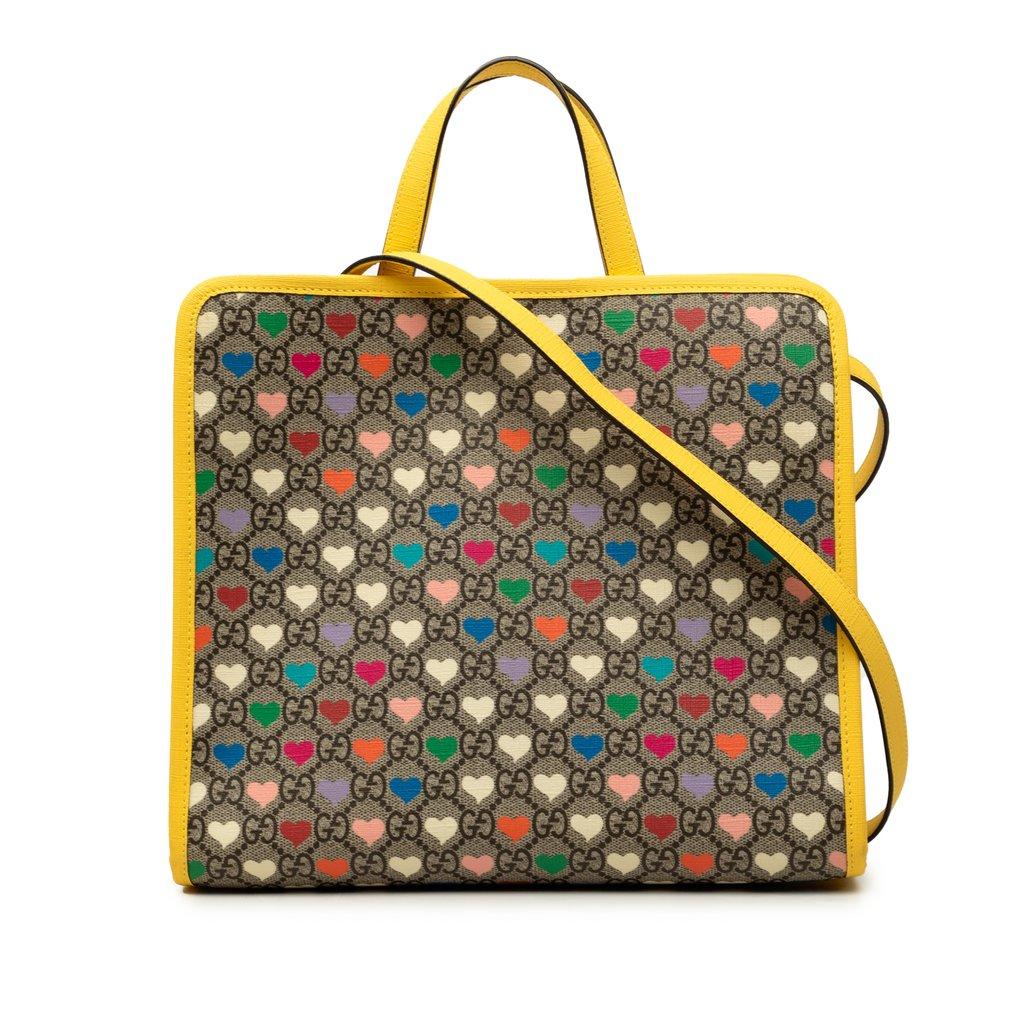 Gucci Childrens GG Supreme Heart Satchel