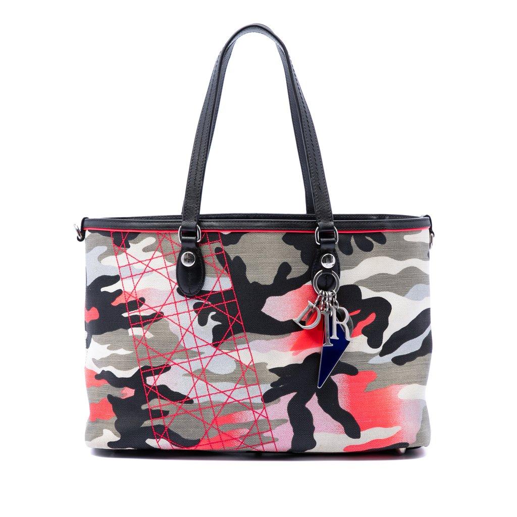 Dior Anselm Reyle Medium Canvas Camouflage Tote