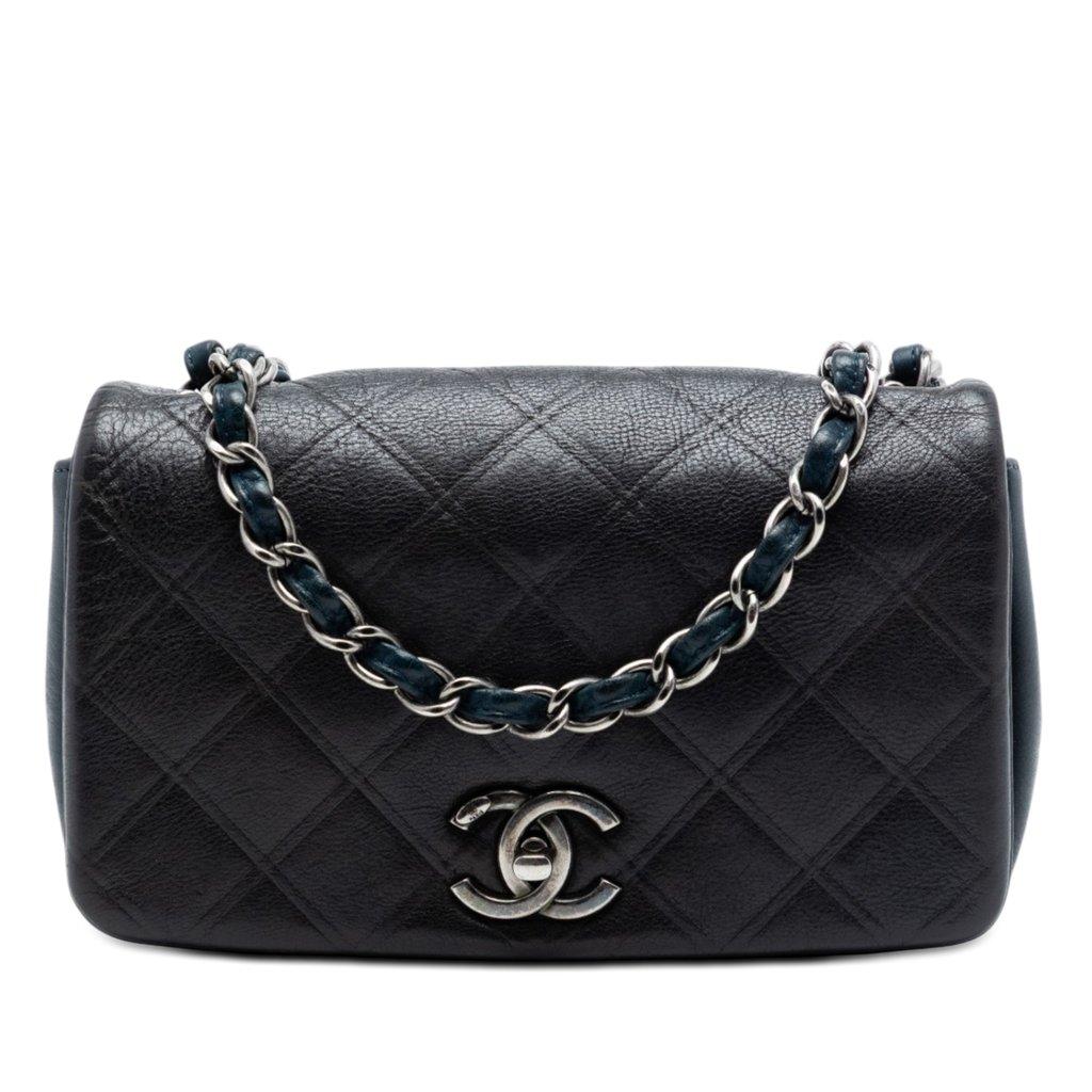 Chanel Small Diamond Embossed Calfskin New Chic Flap