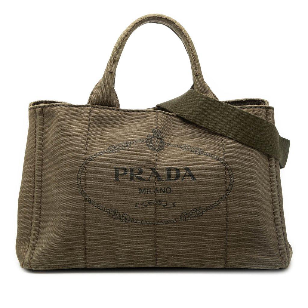 Prada حقيبة قماشية بشعار كانابا