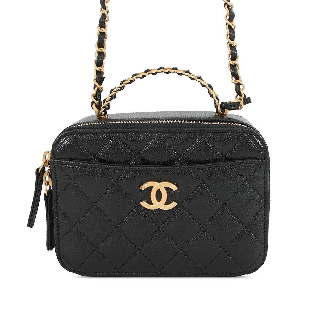 Chanel Mini Quilted Caviar Pick Me Up Vanity Case