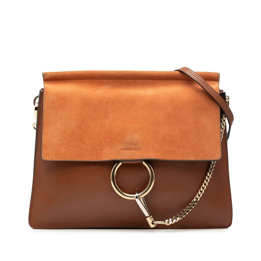 Chloé Medium Calfskin and Suede Faye Crossbody