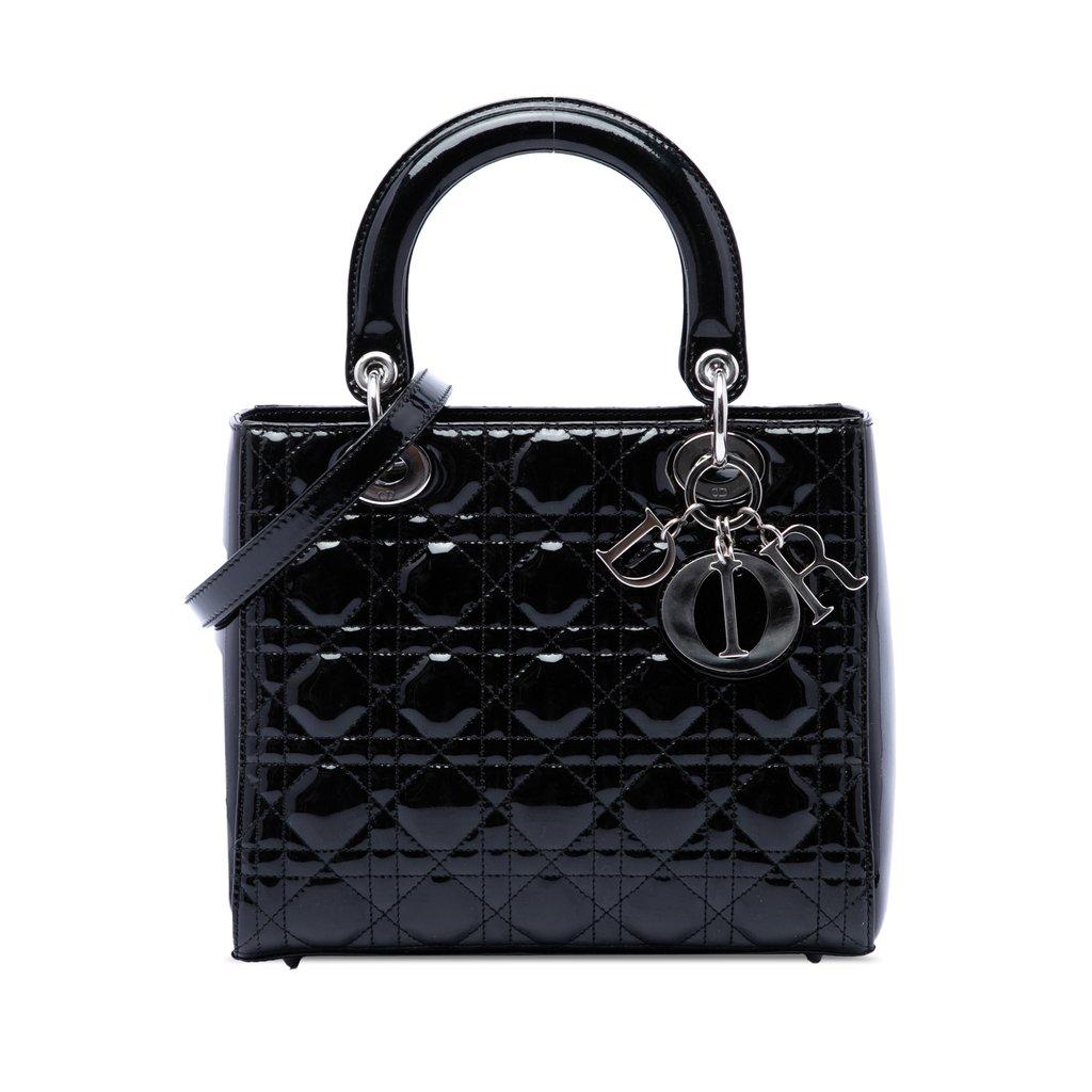 Dior Medium Patent Cannage Lady Dior