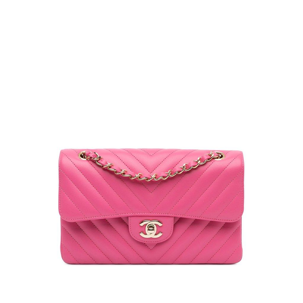 Chanel Small Classic Chevron Lambskin Double Flap