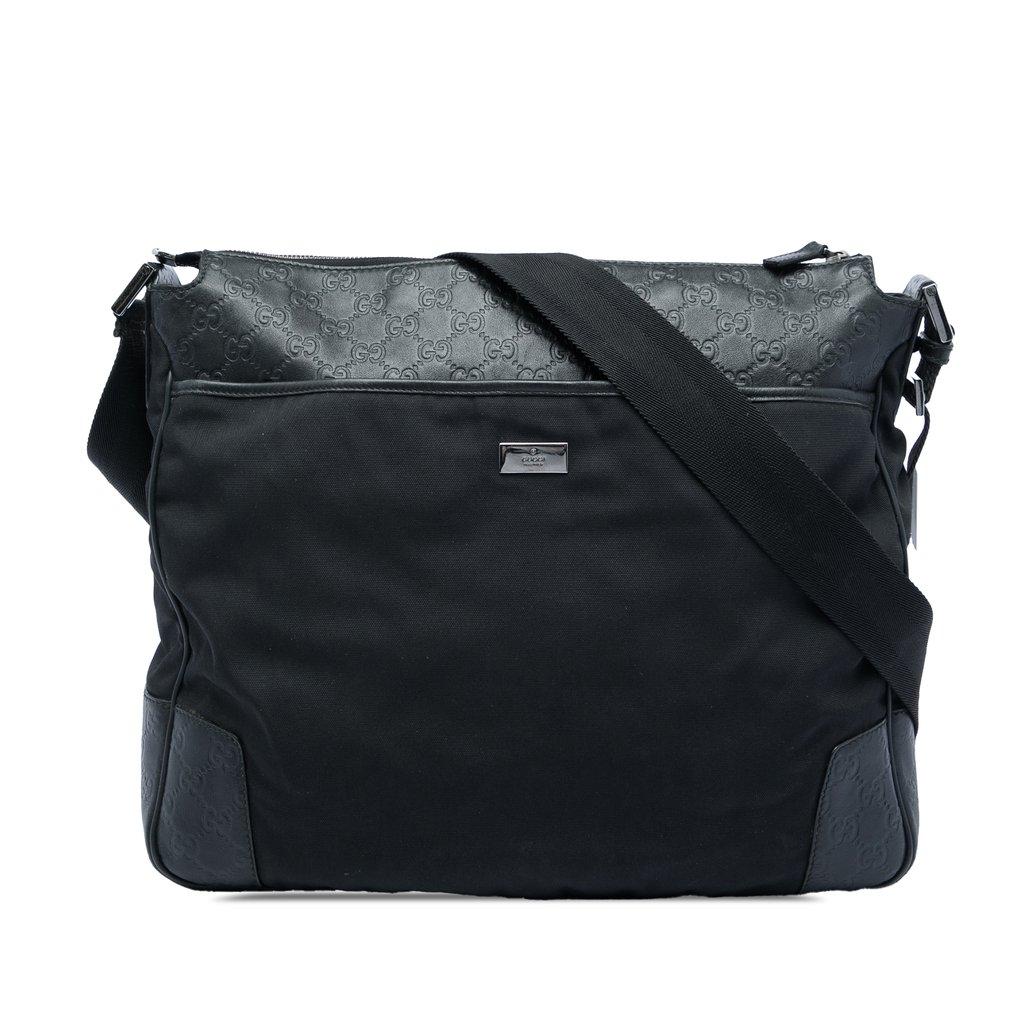 Gucci Guccissima Trimmed Canvas Crossbody