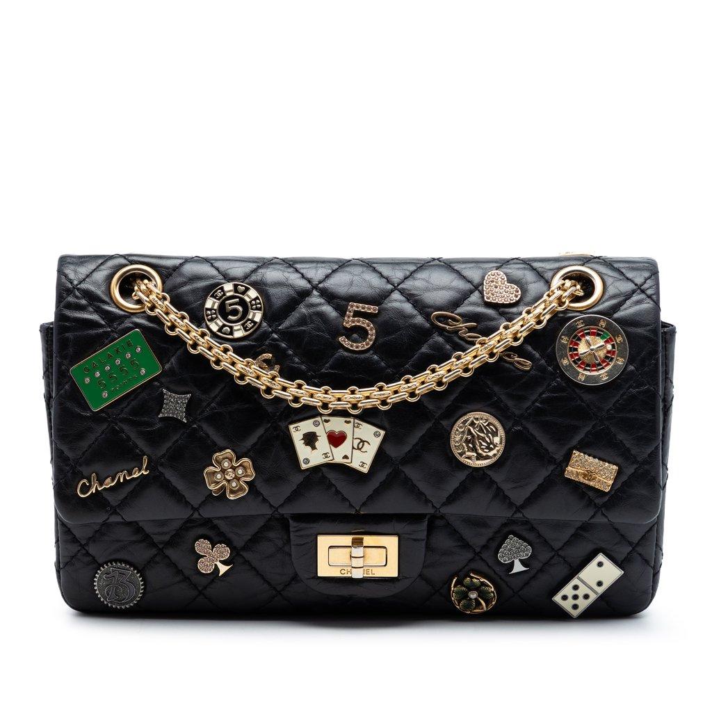 Chanel Quilted Aged Calfskin Reissue 2.55 Lucky Charms Double Flap 225