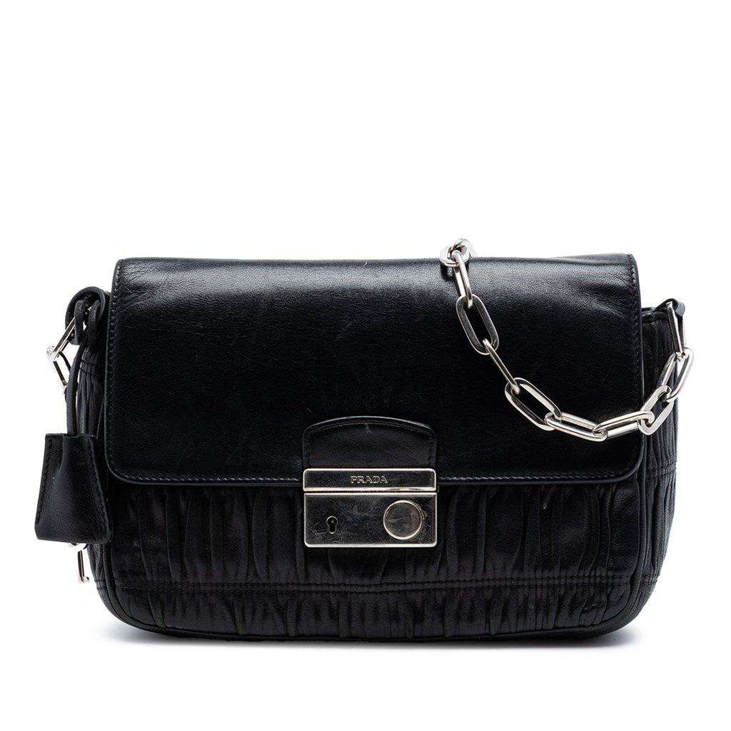 Prada Nappa Gaufre Sound Lock Shoulder Bag