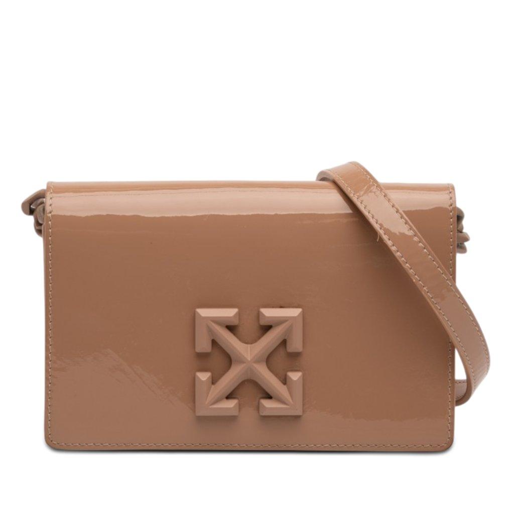 Off-White Patent Jitney 0.5 Crossbody