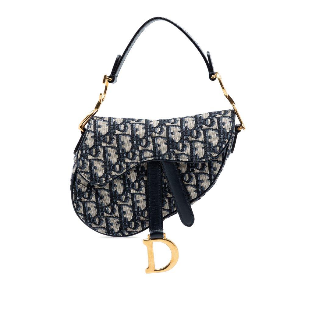 Dior Mini Oblique Canvas Saddle Bag