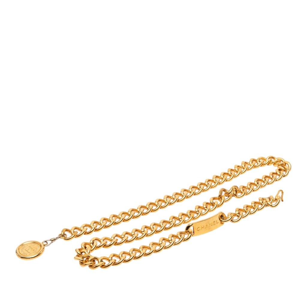 Chanel CC Gold Plated 31 Rue Cambon Medallion Chain Belt