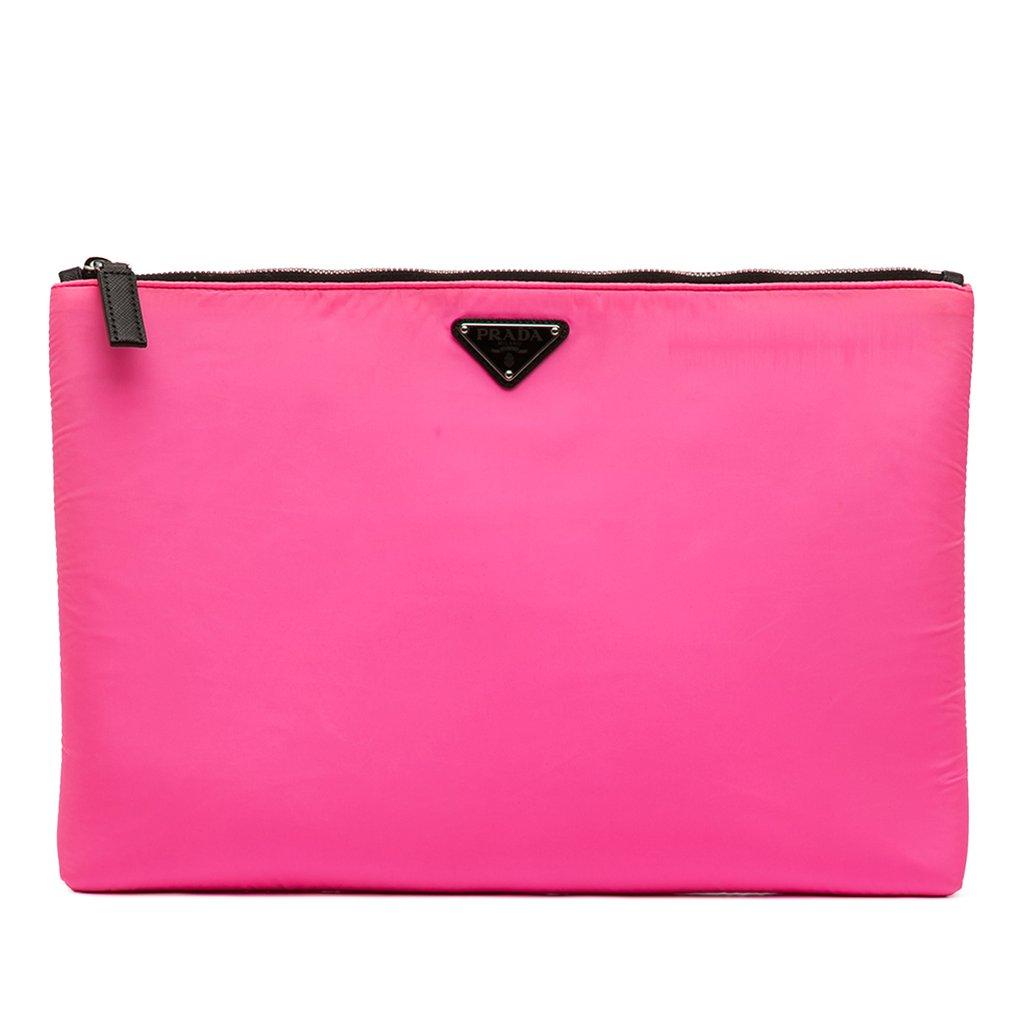 Prada Tessuto Padded Zip Clutch