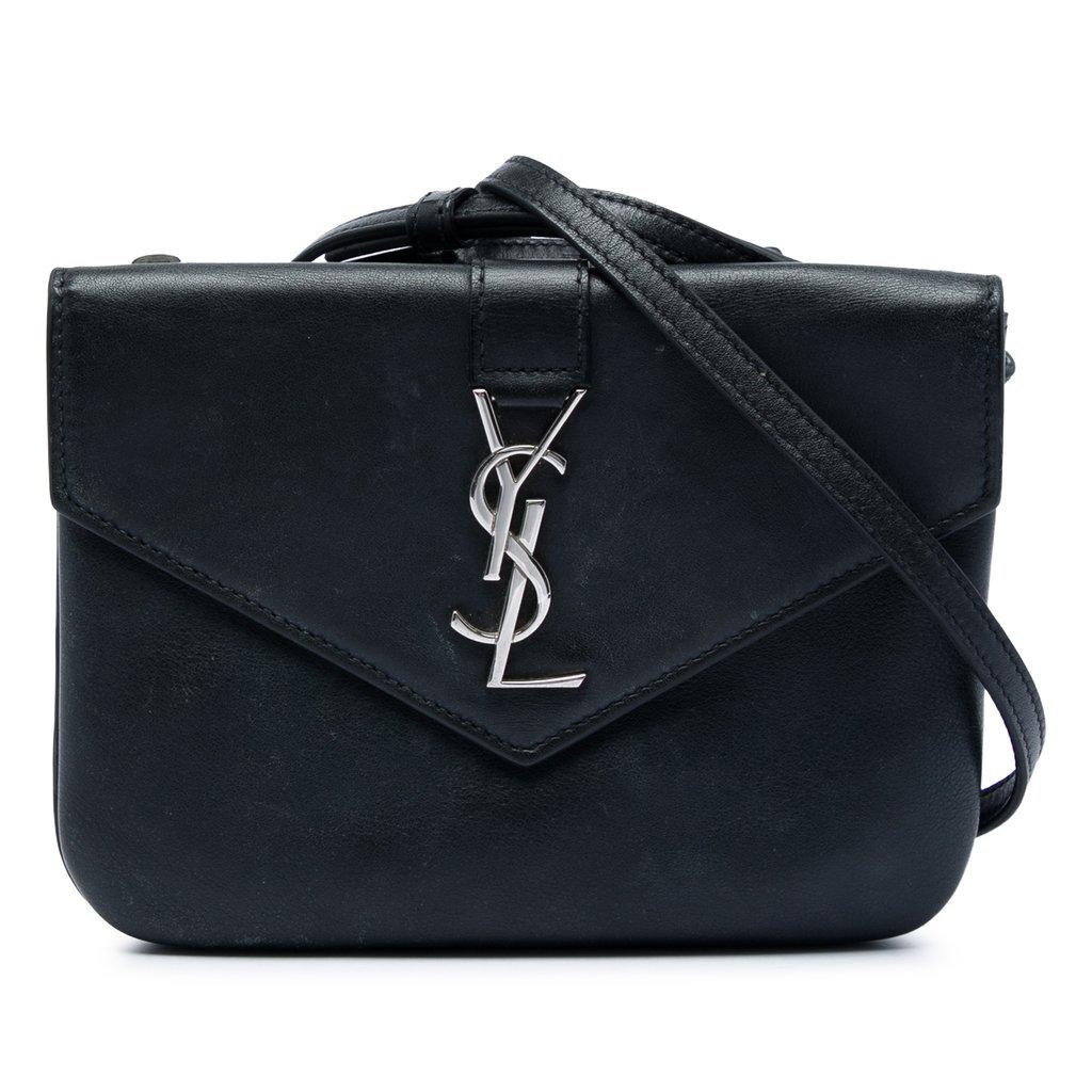 Saint Laurent Calfskin Monogram Tri Pocket Crossbody