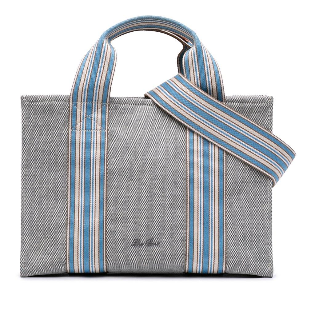 Loro Piana Canvas The Suitcase Stripe Tote