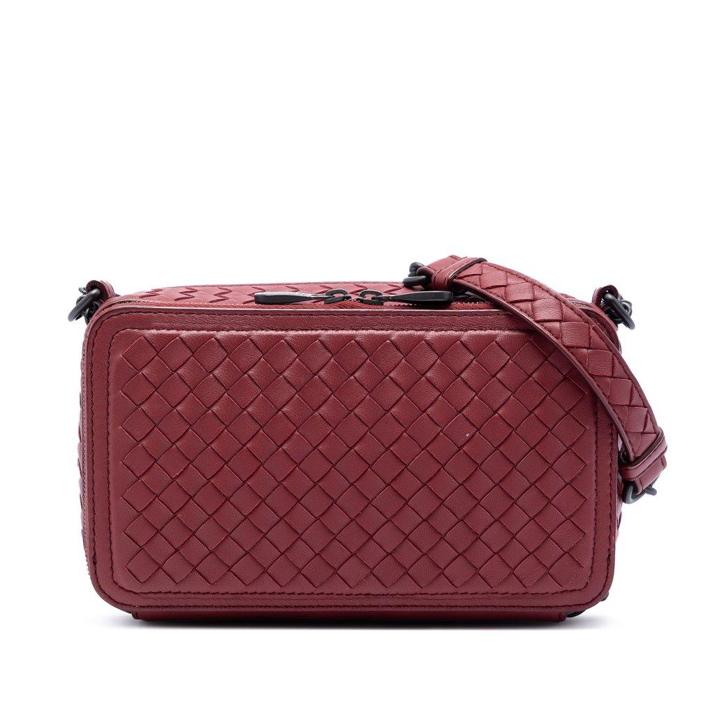 Bottega Veneta Nappa Intrecciato Double Zip Shoulder Bag