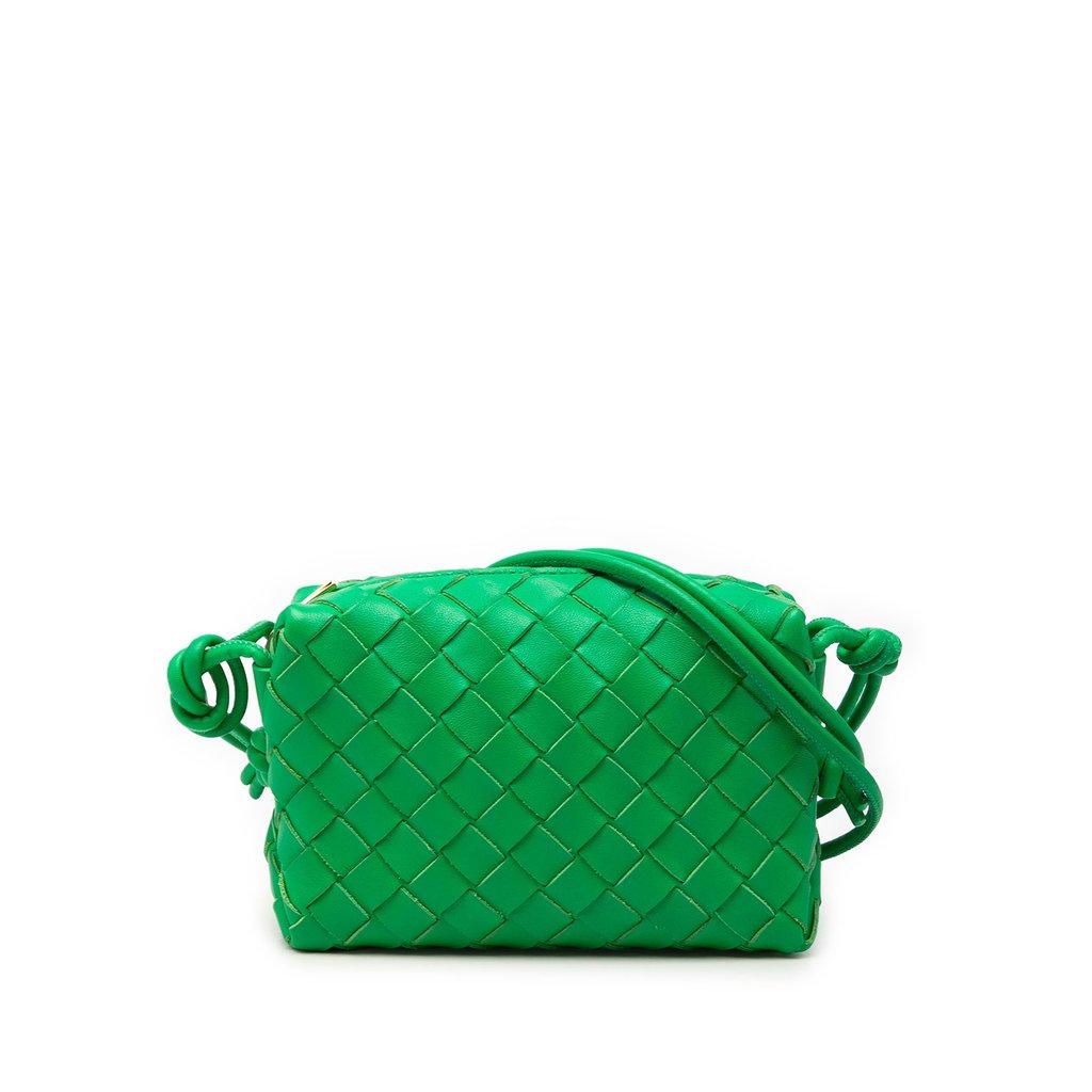 Bottega Veneta Mini Lambskin Intrecciato Loop Camera Bag