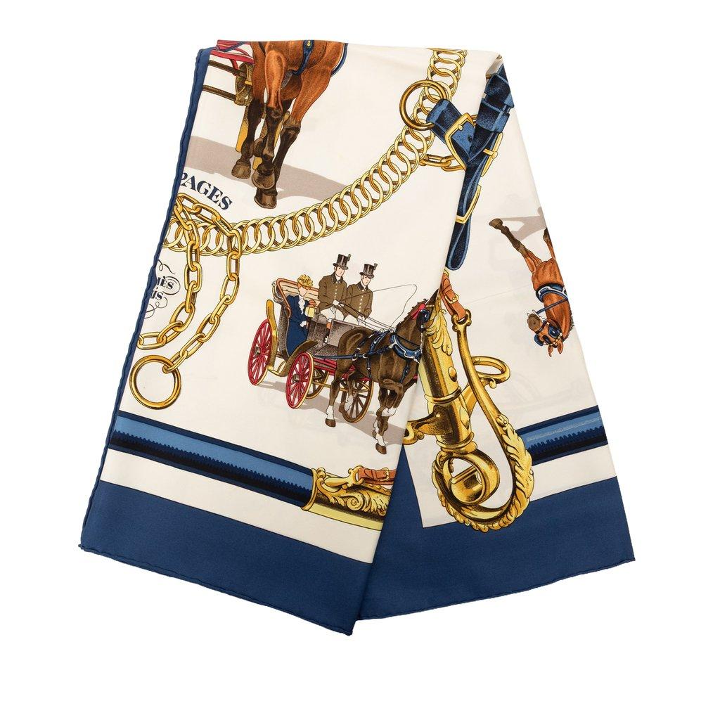 Hermès Equipages Silk Scarf 90