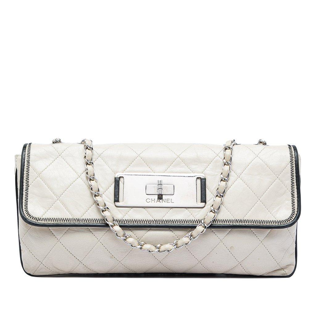Chanel Quilted Aged Lambskin Reissue 2.55 East West Flap