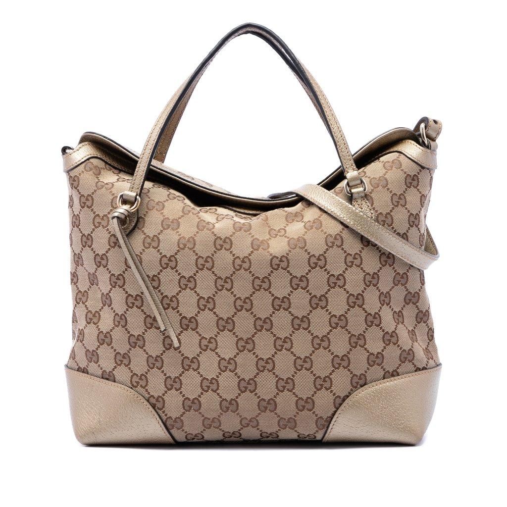 Gucci Medium GG Canvas Bree Fold Over Tote