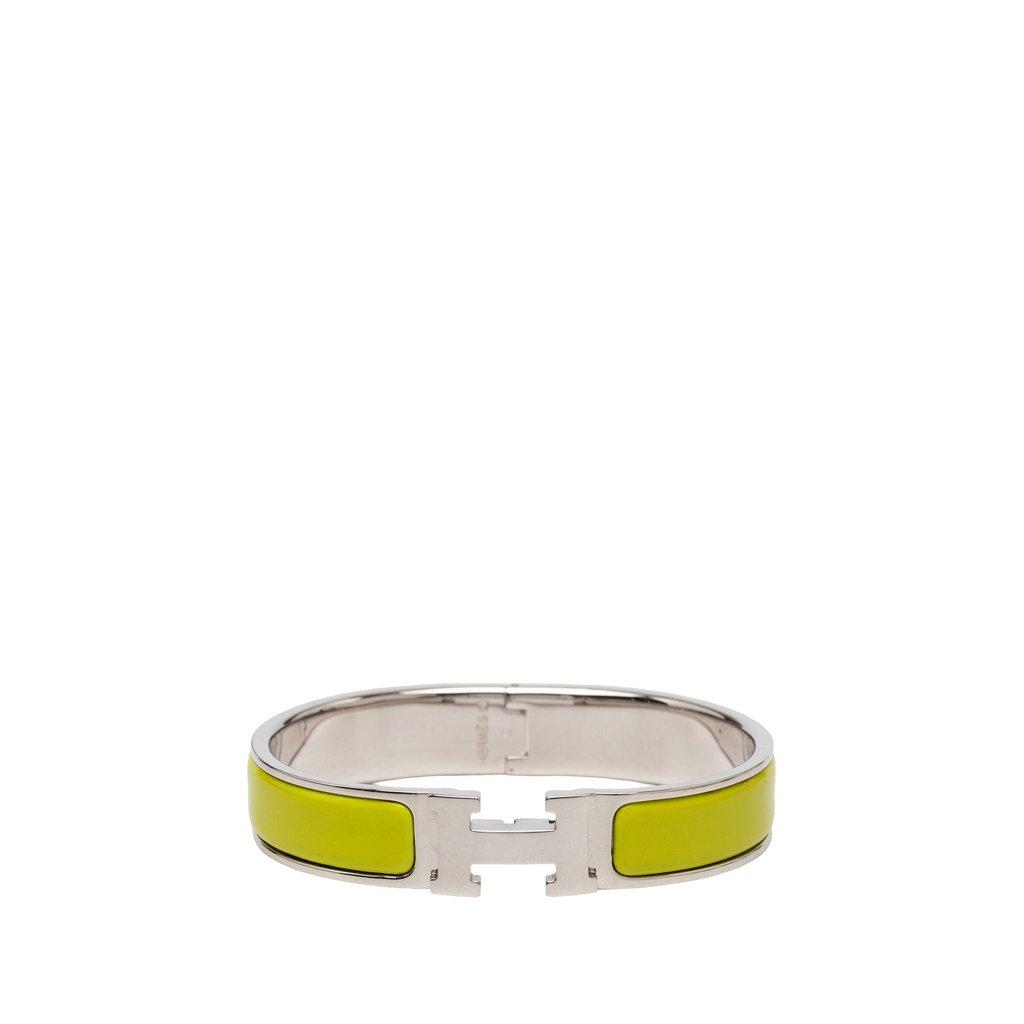 Hermès Narrow Enamel Clic H Bracelet GM