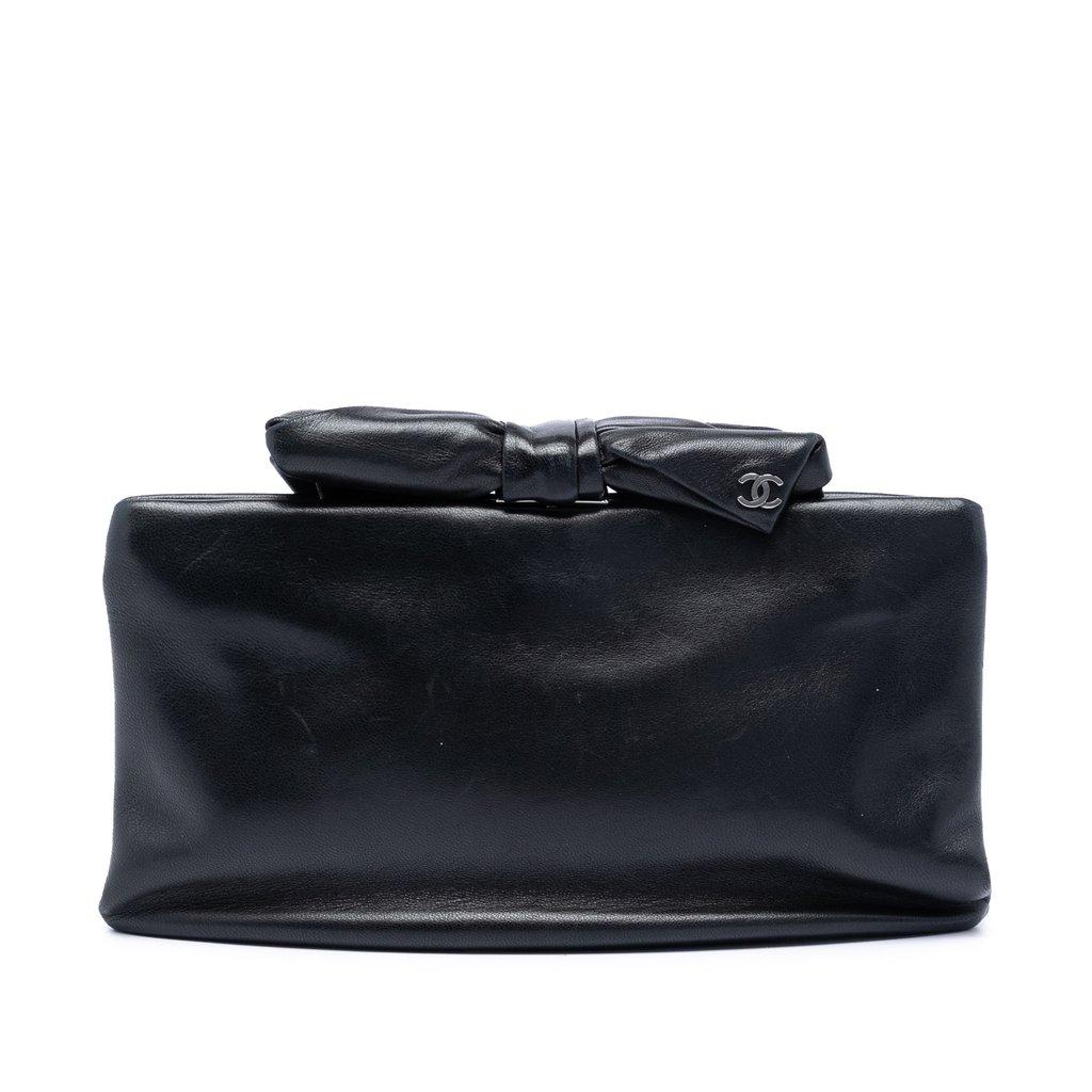 Chanel CC Lambskin Bow Clutch