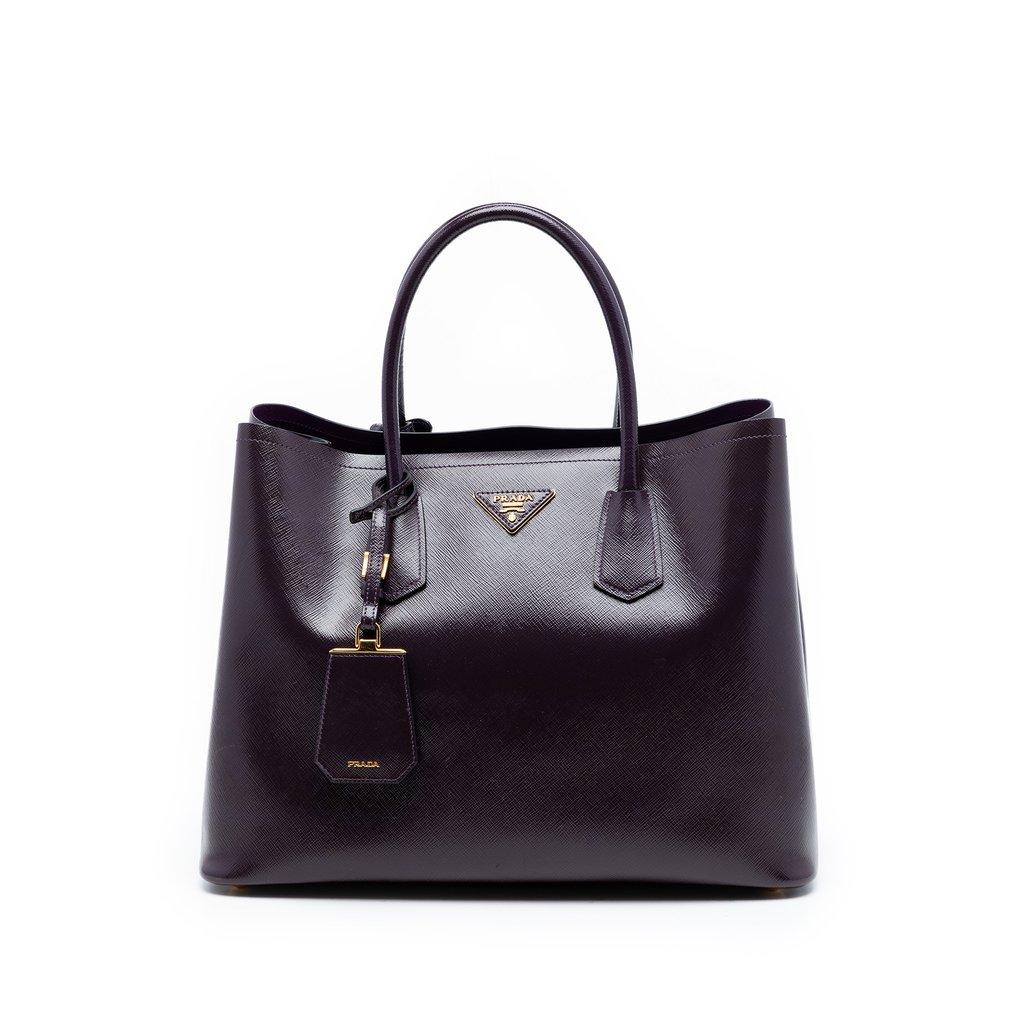 Prada Medium Saffiano Cuir Double Satchel
