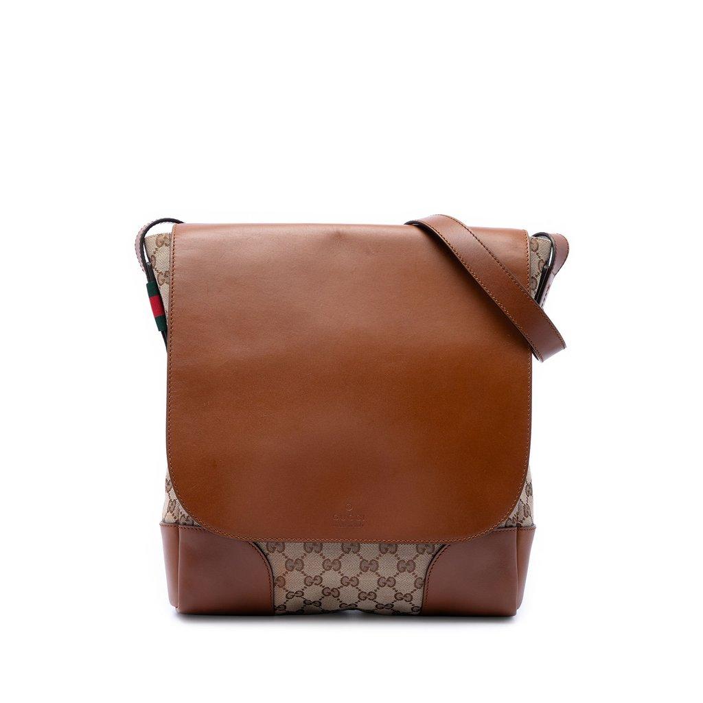 Gucci GG Canvas and Calfskin Crossbody