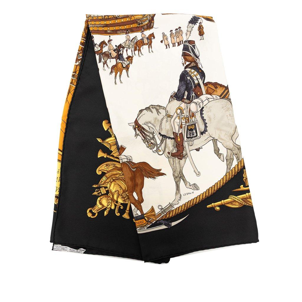 Hermès Marine Et Cavalerie Silk Scarf 90