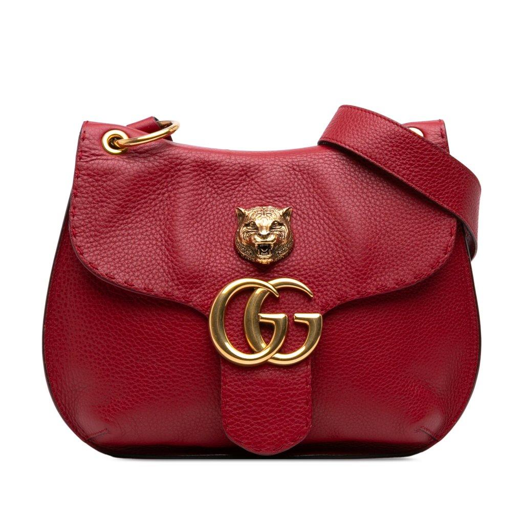 Gucci GG Marmont Calfskin Animalier Shoulder Bag