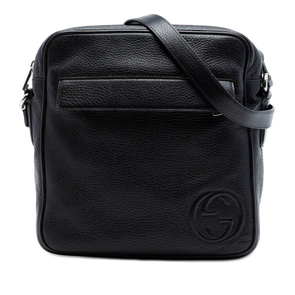 Gucci Medium Pebbled Calfskin Soho Messenger Bag
